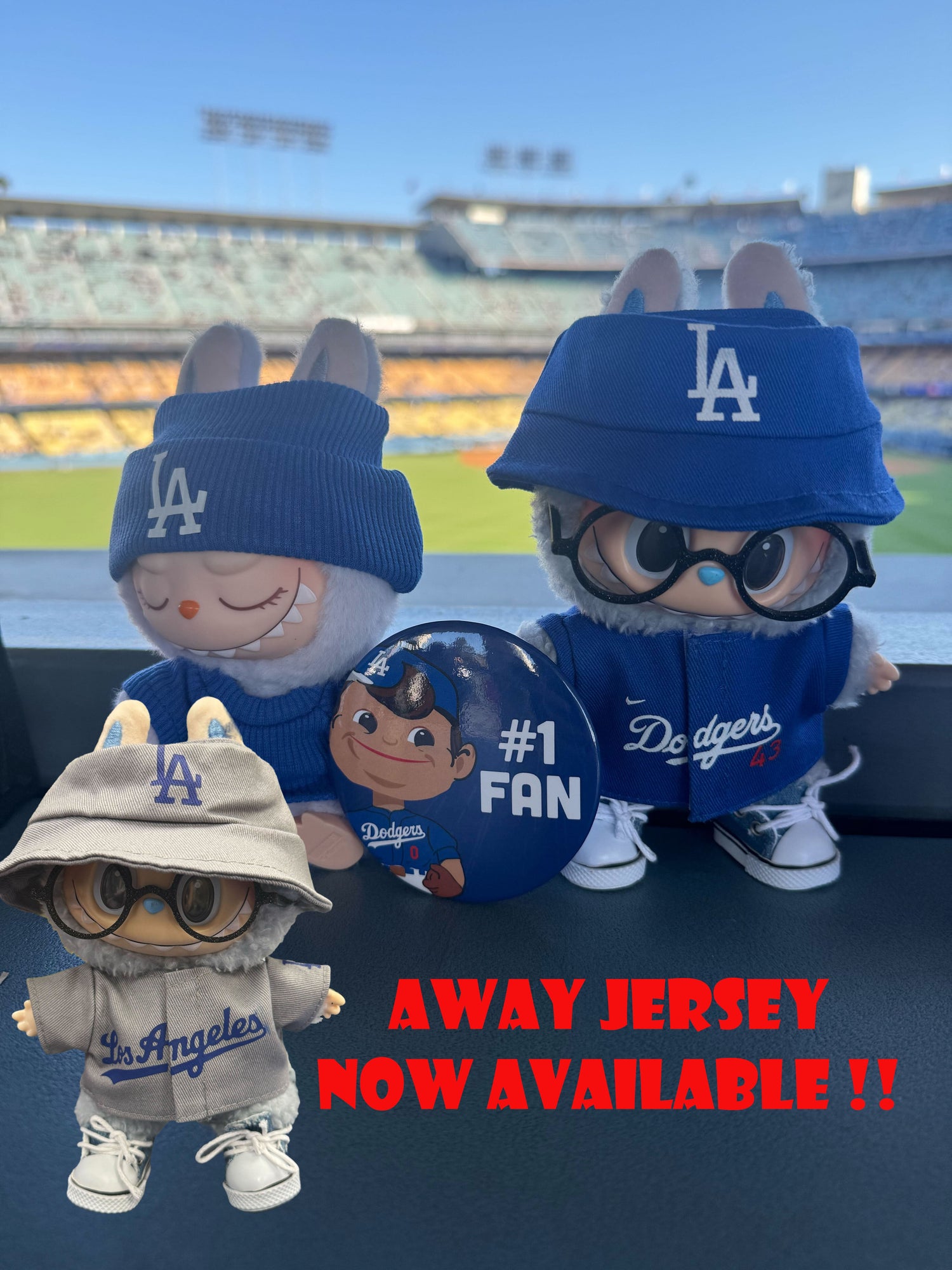 💙⚾️ Labubu Dodgers Collection – Suit Up Your Little Slugger!