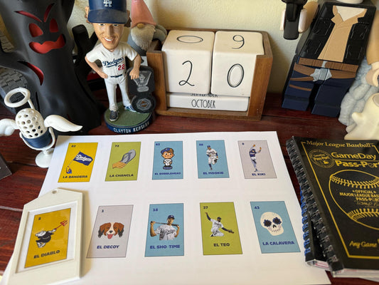 Set 1 - Los Angeles Dodgers Themed Lotería Ornaments/Gift Tag - Perfect Gift for Fans!