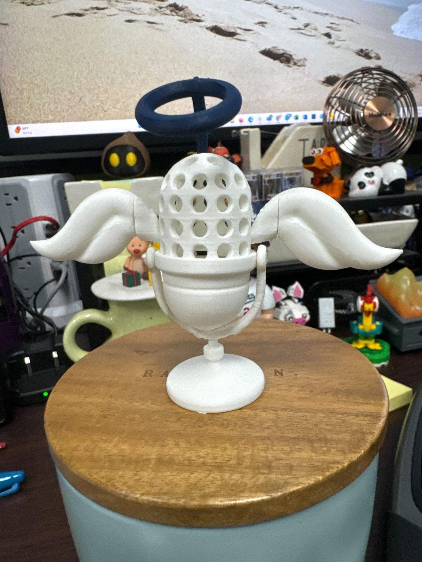 Unique Dodger Fan Gift - 3D Printed Tribute Vin Scully Microphone Ornament