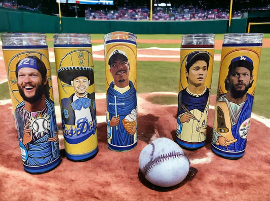 Los Angeles Dodgers Rally Prayer Candles: Pitcher & Catchers Duo