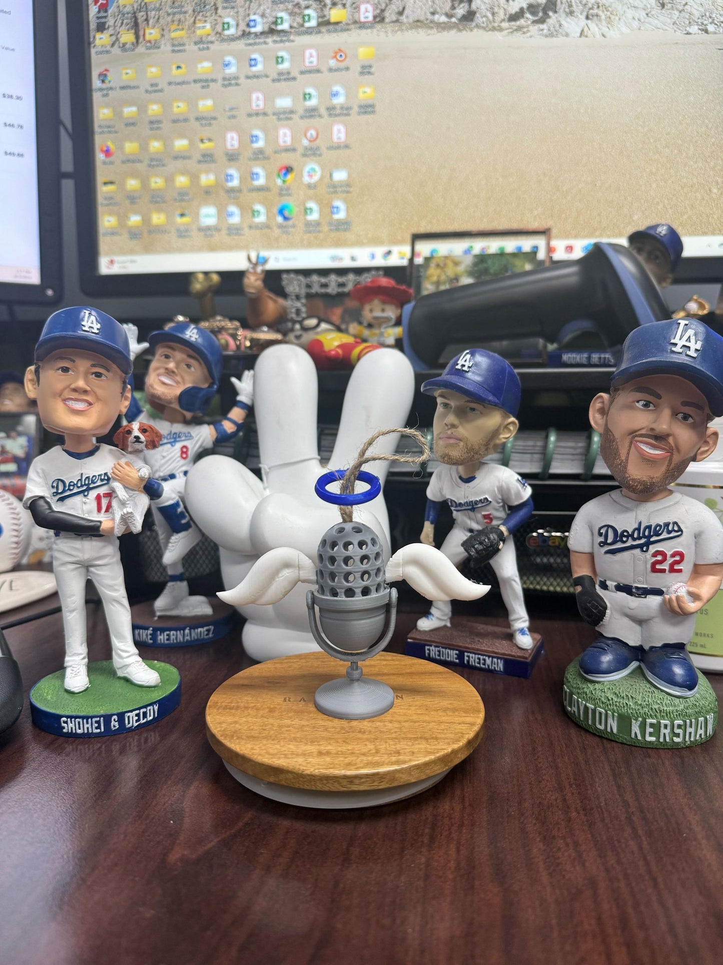 Unique Dodger Fan Gift - 3D Printed Tribute Vin Scully Microphone Ornament