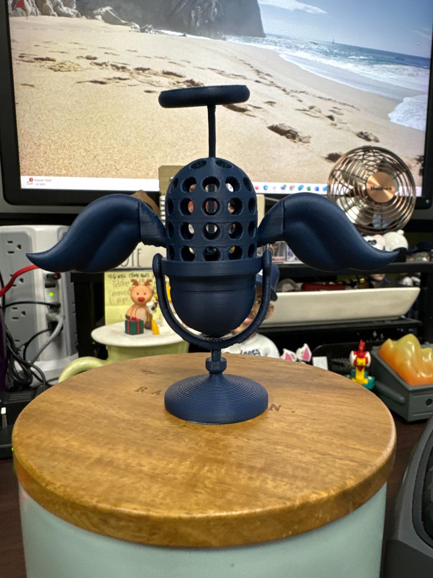 Unique Dodger Fan Gift - 3D Printed Tribute Vin Scully Microphone Ornament