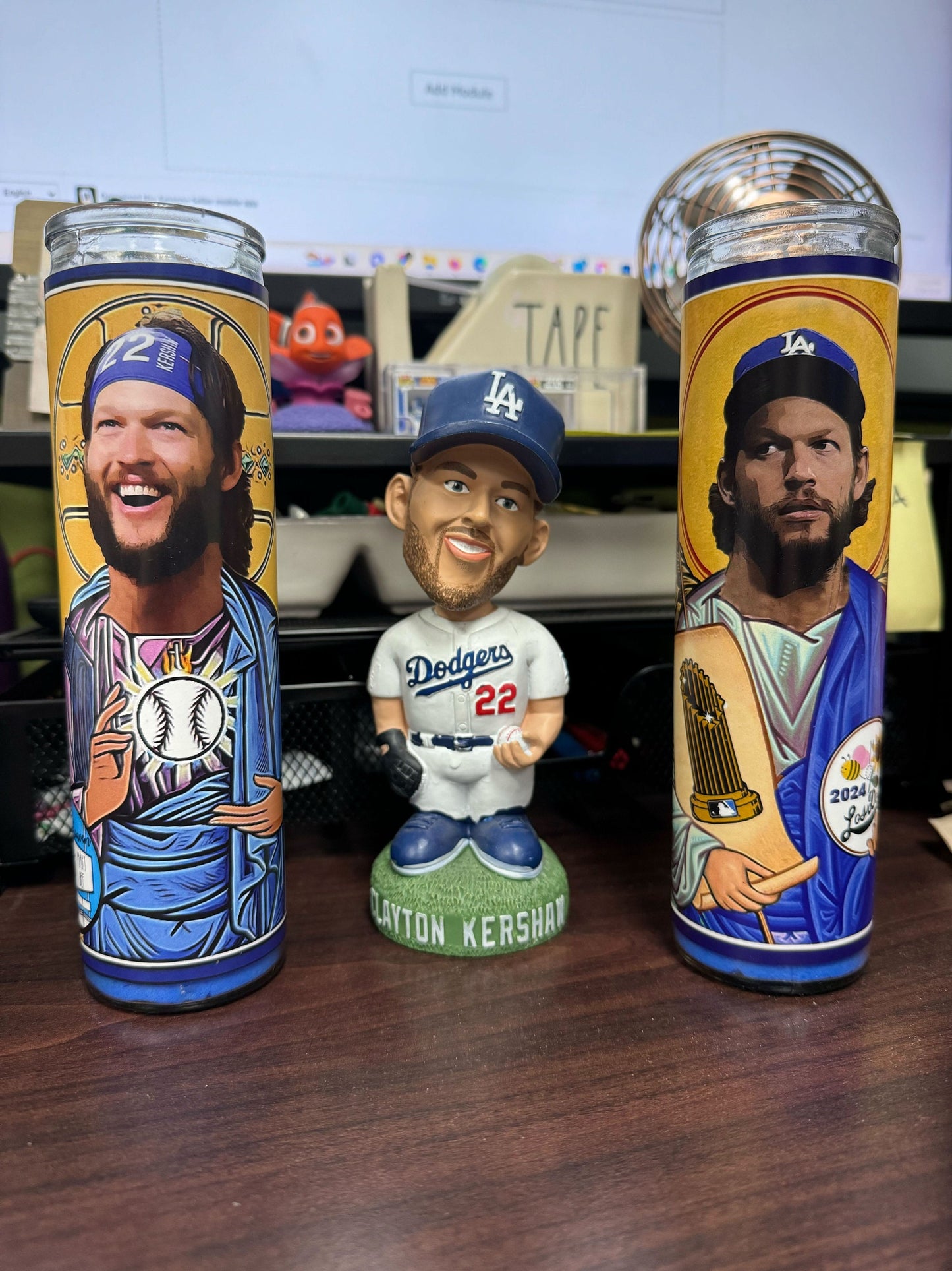 Los Angeles Dodgers Rally Prayer Candles: Pitcher & Catchers Duo