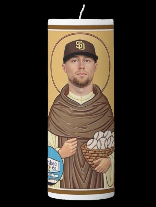 NEW DESIGN - Padres Player Prayer Candles