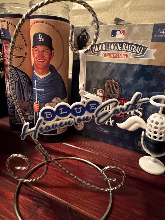 3D Printed Blue Heaven - Los Angeles Dodgers themed Ornaments - Perfect Gift for Fans!