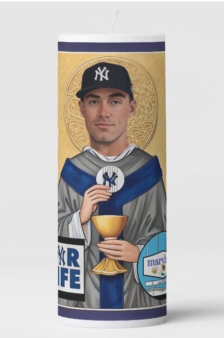 Yankee Player Prayer Candles