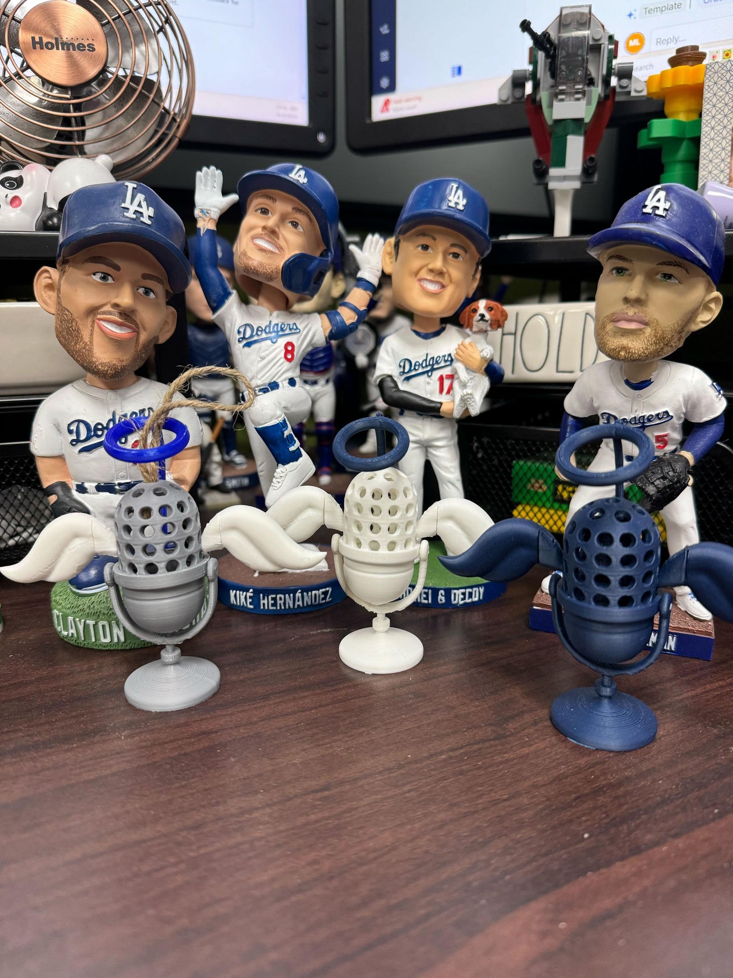 Unique Dodger Fan Gift - 3D Printed Tribute Vin Scully Microphone Ornament