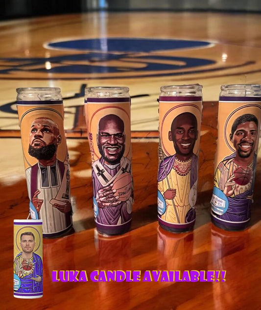 Lakers Legend Player Prayer Candles – Shaq, LeBron, Magic and More