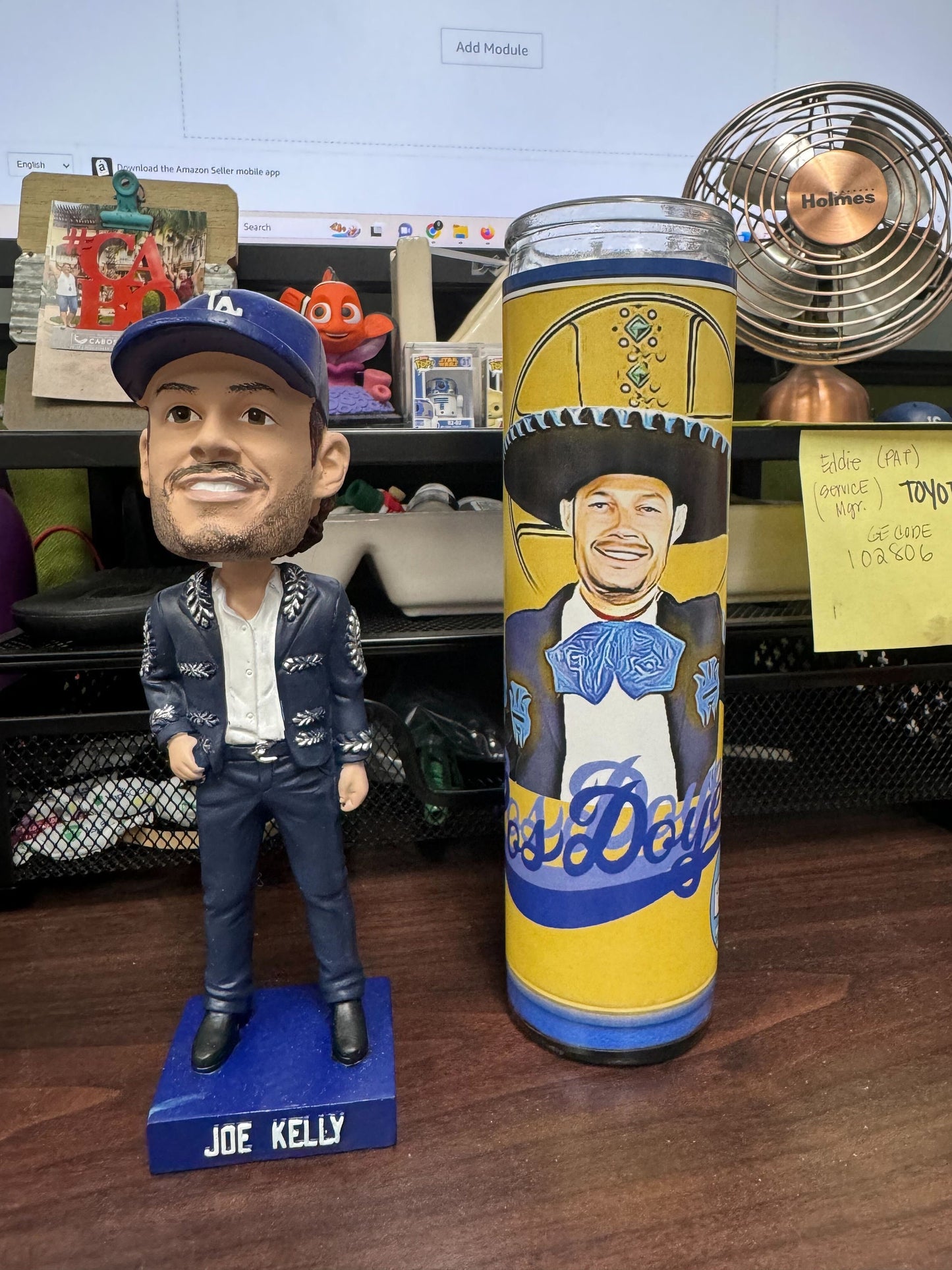 Los Angeles Dodgers Rally Prayer Candles: Pitcher & Catchers Duo