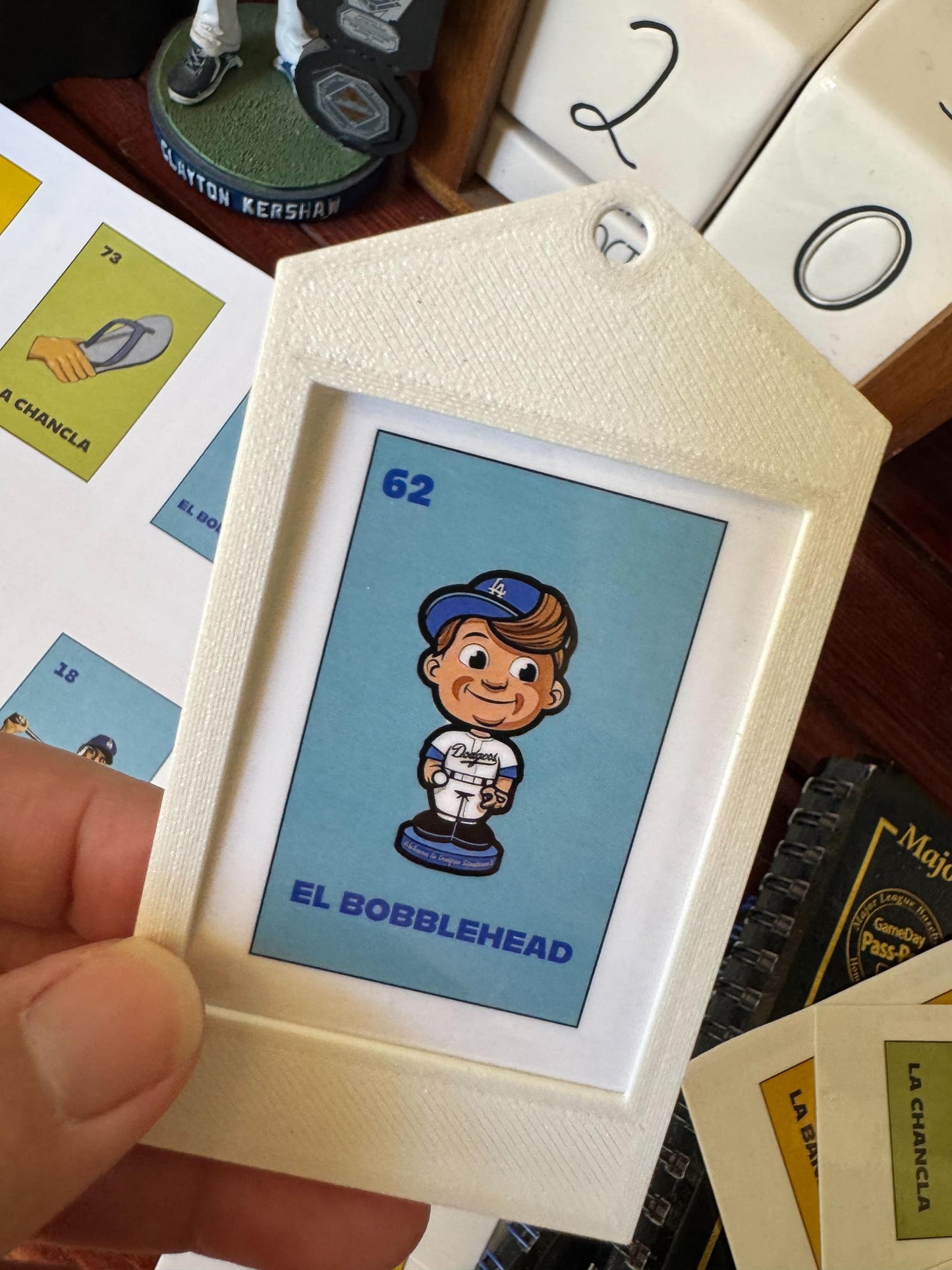 Set 1 - Los Angeles Dodgers Themed Lotería Ornaments/Gift Tag - Perfect Gift for Fans!