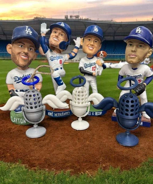 Unique Dodger Fan Gift - 3D Printed Tribute Vin Scully Microphone Ornament