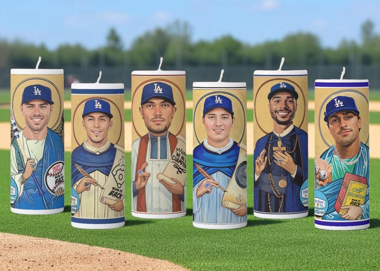 Dodgers Fan Must-Have: 2025 Championship Rally Candle - Limited Edition