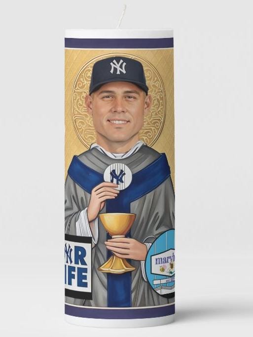 Yankee Player Prayer Candles