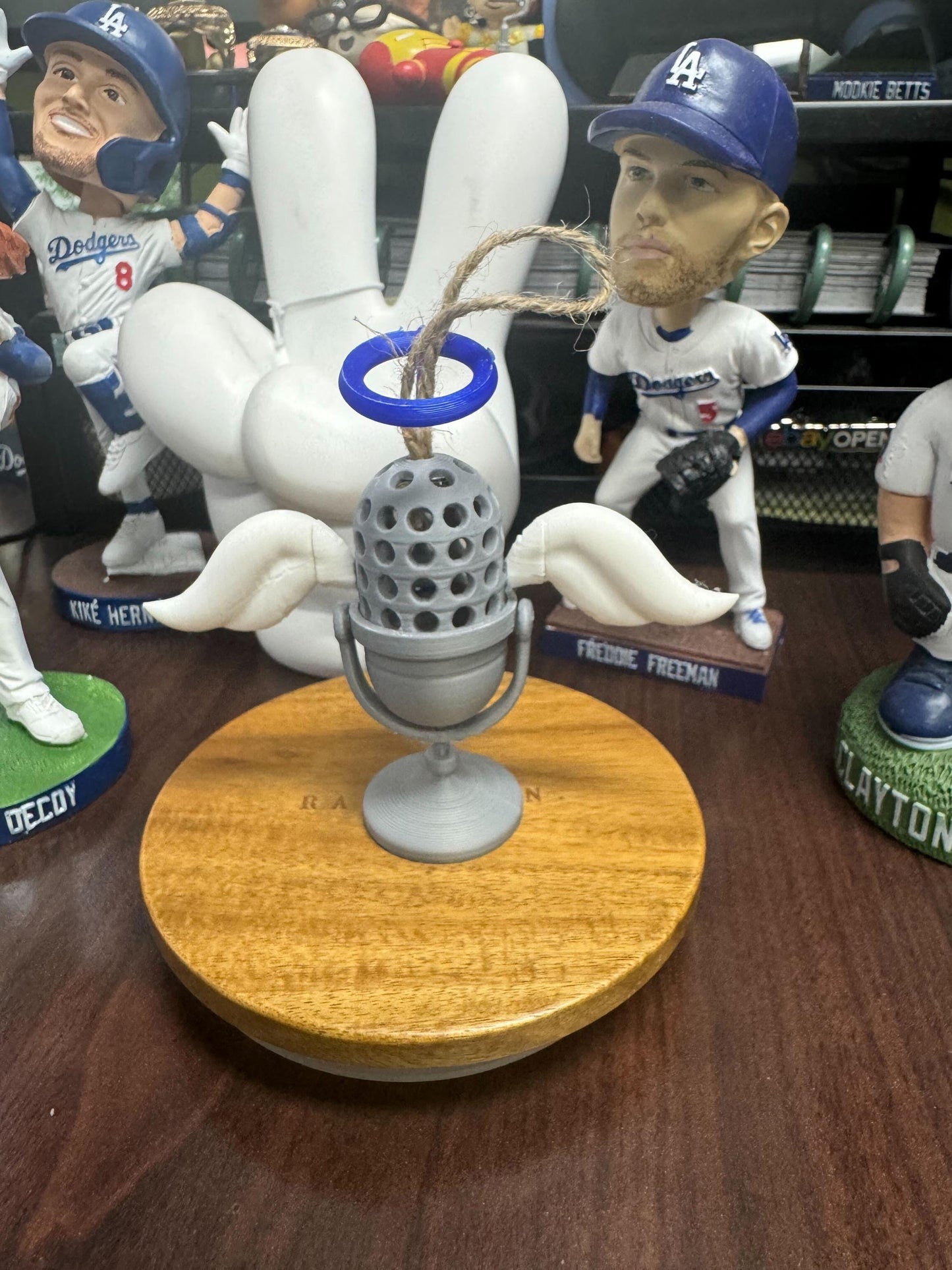 Unique Dodger Fan Gift - 3D Printed Tribute Vin Scully Microphone Ornament
