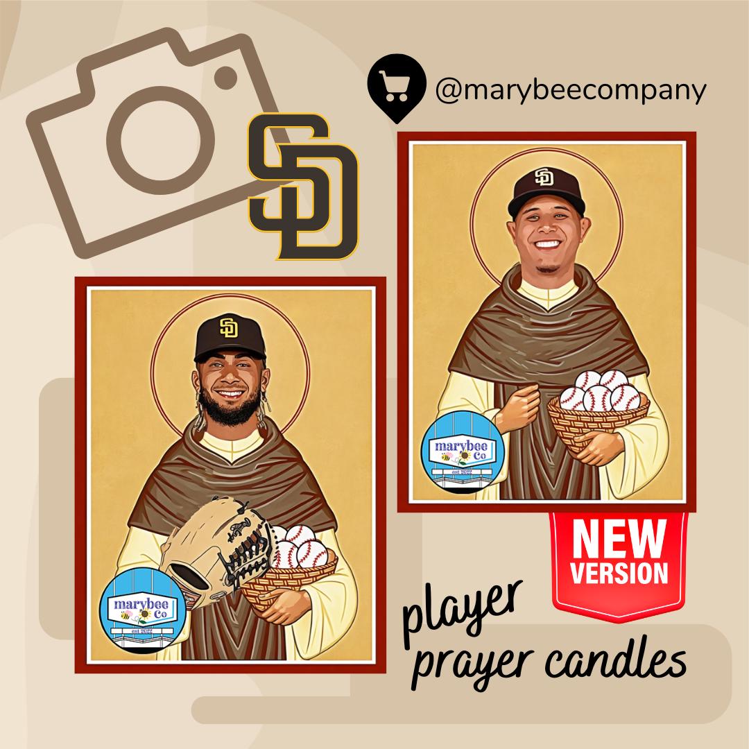 NEW DESIGN - Padres Player Prayer Candles