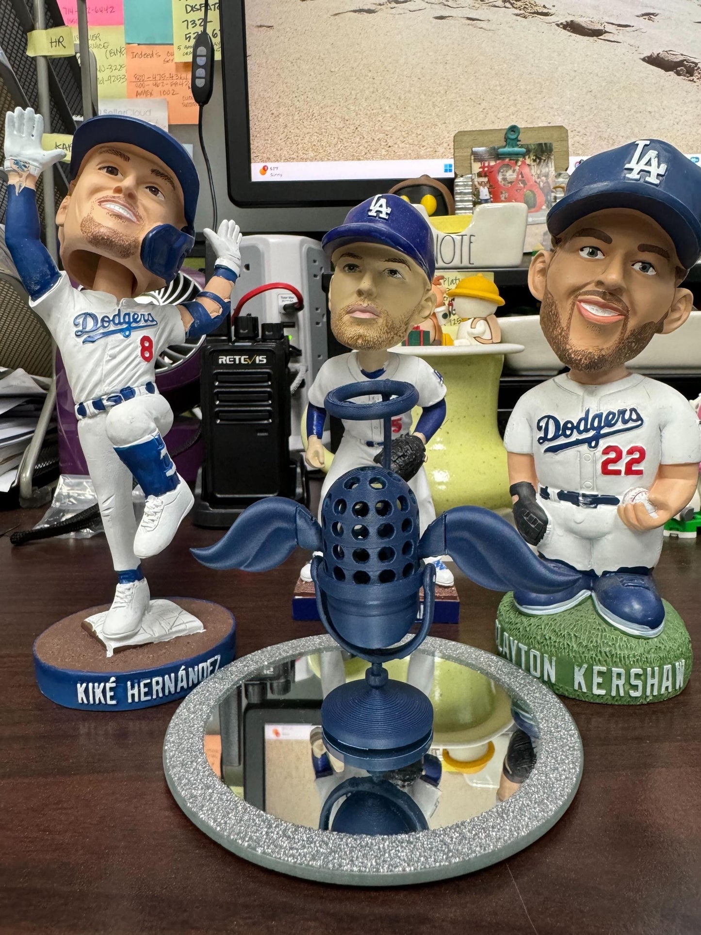 Unique Dodger Fan Gift - 3D Printed Tribute Vin Scully Microphone Ornament