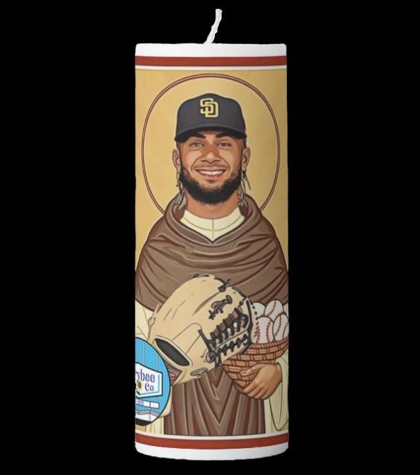 NEW DESIGN - Padres Player Prayer Candles