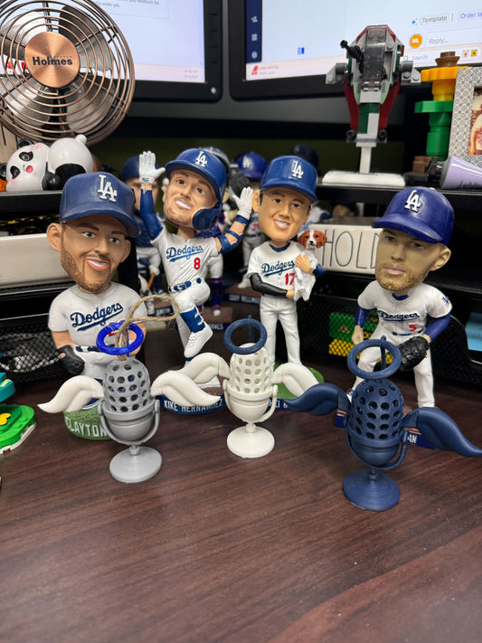 Unique Dodger Fan Gift - 3D Printed Tribute Vin Scully Microphone Ornament