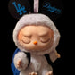 3D printed mouse ears headband in black glitter, designed for Labubu dolls with Dodger fan style