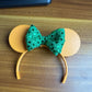 Labubu-inspired mini mouse ears headband with bow and secure tab, fits PopMart figures