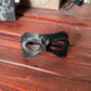 Black glitter Labubu superhero mask for doll cosplay, perfect accessory for tiny heroes and Labubu collectors.