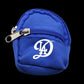 Labubu doll accessory backpack in Dodgers theme, perfect collectible for sports lovers
