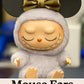 Camo print bow Mouse Ears on adorable Labubu inspired figure, perfect for collectors and fans of cute anime toys.